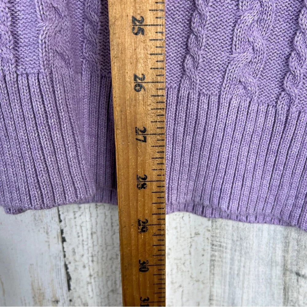 Talbots Women's 1X Cozy Purple Knit Sweater‎ Classic Preppy Winter Layering